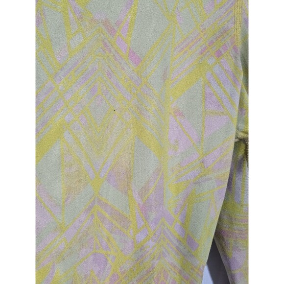 Alo Yoga Leggings Airbrush Capri Yellow Zest Indio Geometric Size M Athleisure - Picture 5 of 8